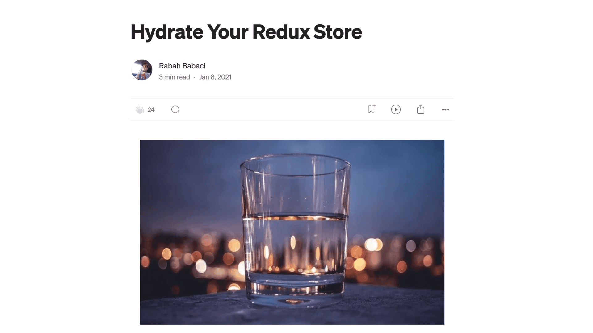 Hydrate Your Redux Store